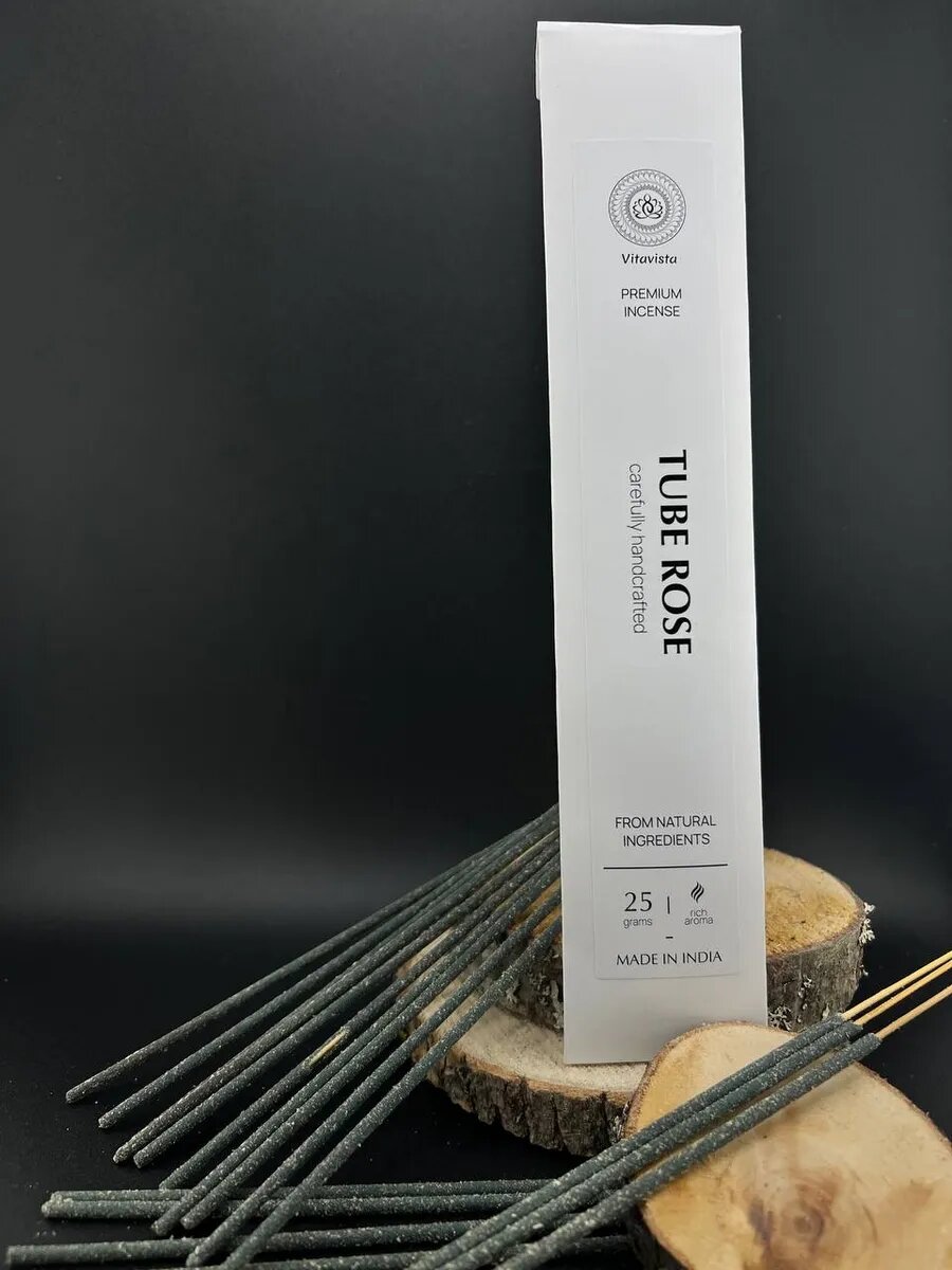 Благовония палочки AROMA MOOD Тубероза, Премиум аромапалочки, для релаксации — фото 1