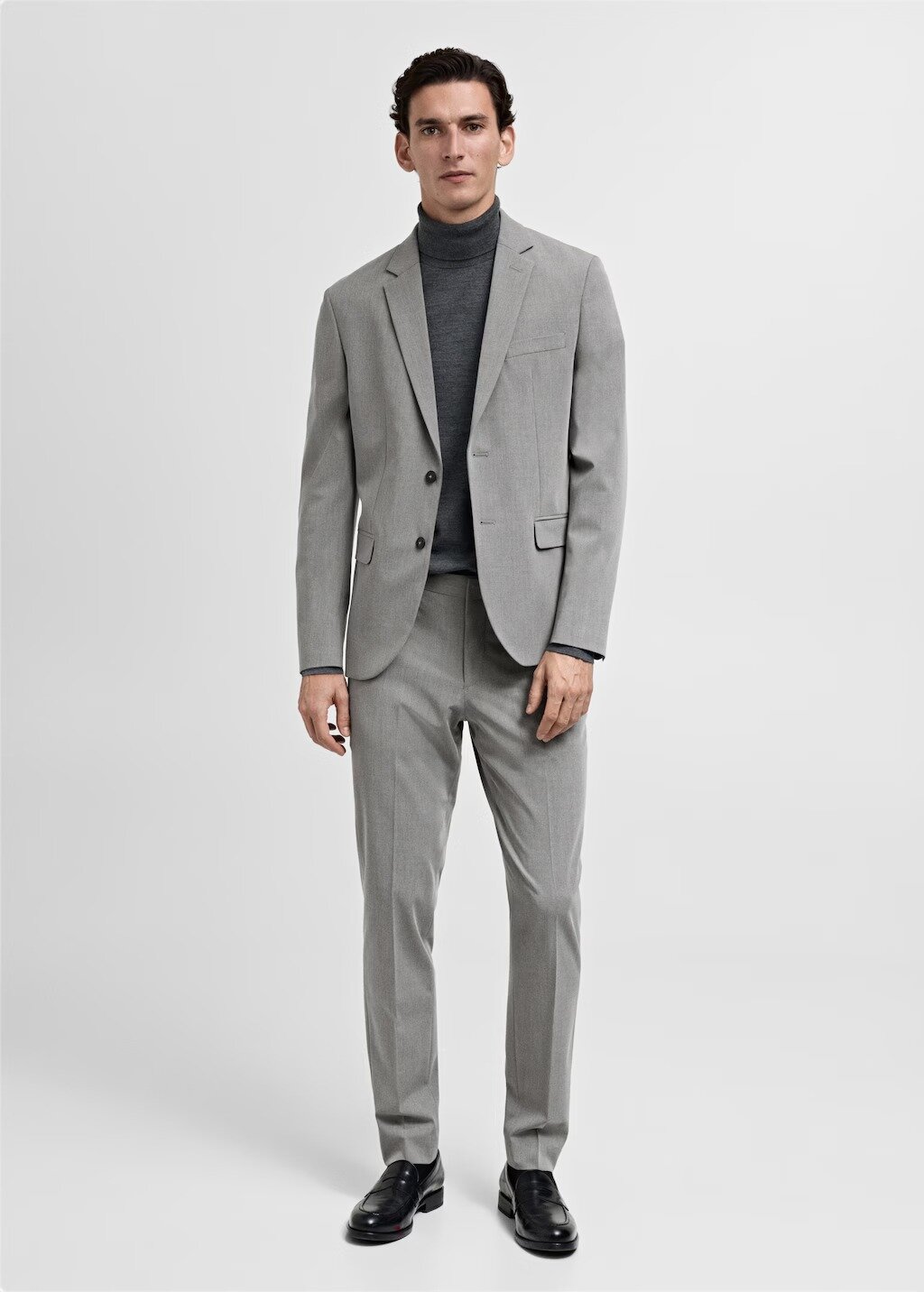 Пиджак MANGO PARIS, размер 54 EU, серый