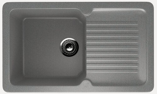 Изображение товара Мойка кухонная Ulgran U-506 -309 прямоугольная, 50x77, мойка для кухни, с крылом, серая, матовая