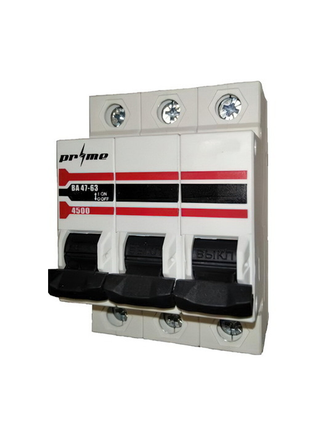 Автоматический выключатель ВА 47-63, 3P 4А (C) 4,5kA PRIME