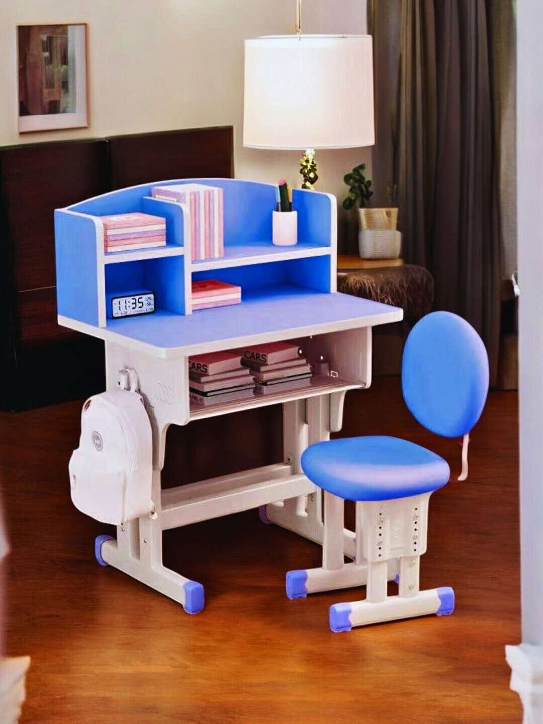Детский стол и стул #1 Toy, регулируемая высота, многозонный книжный шкаф