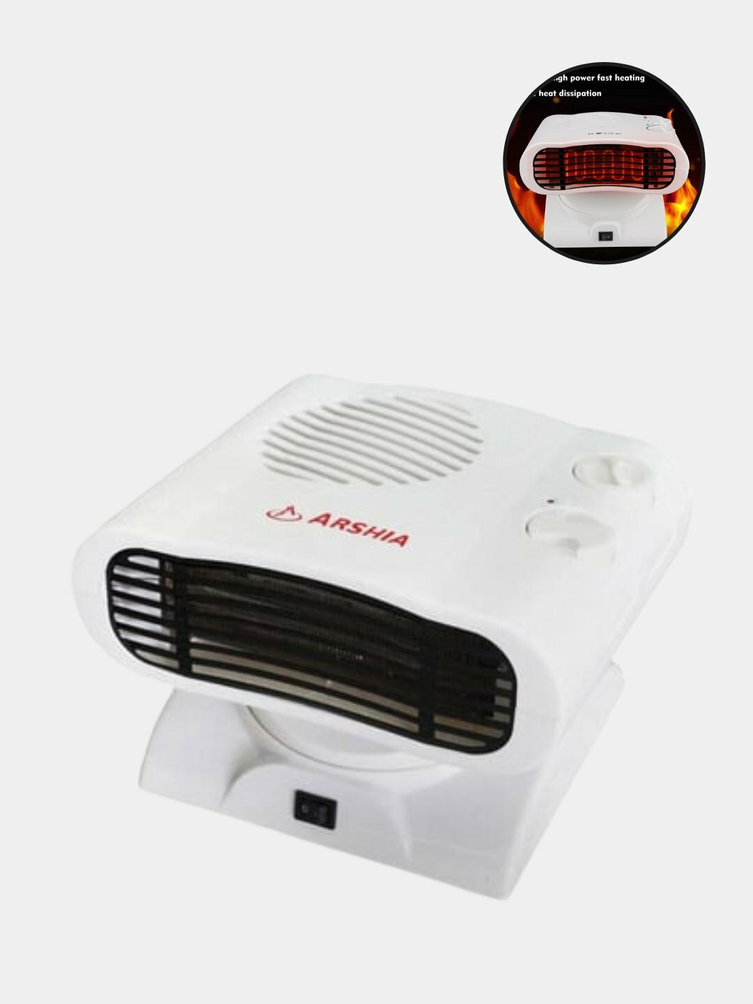 Обогреватель Arshia, электрический, для дома/офиса, мощность 2000Вт