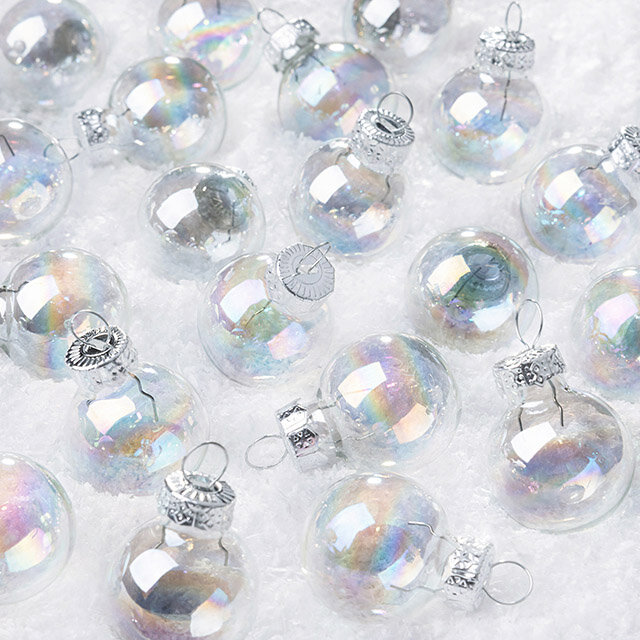 Набор стеклянных елочных шаров 2.5 см перламутровый mix 24 шт Koopman ARB101570