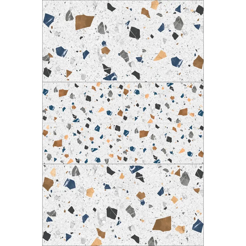 Инколор Азтека керамогранит глазурованный матовый цвет 600x1200x8мм 1 44м²  белый