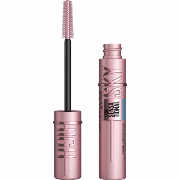 Тушь Lash Sensational Sky High Maybelline удлиняющая, водостойкая, черная
