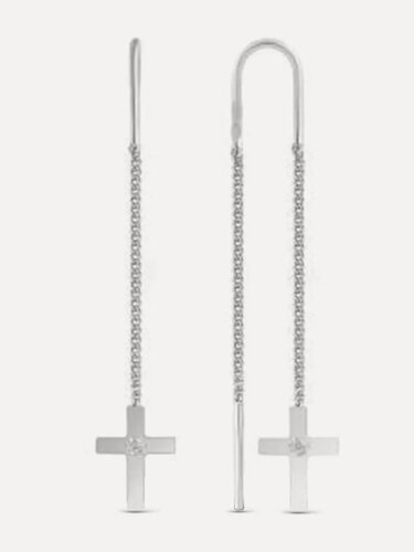 Изображение товара Серьги, серебро, 925 проба, фианит