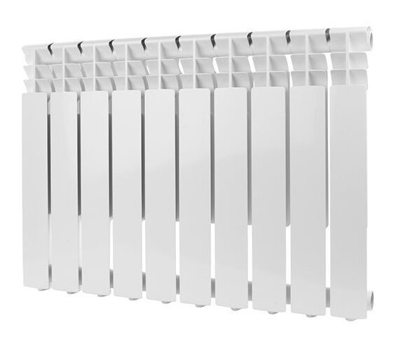 Радиатор алюминиевый ROMMER Optima 500 10 секций боковое подключение (RAL9016) RAL-0210-050010