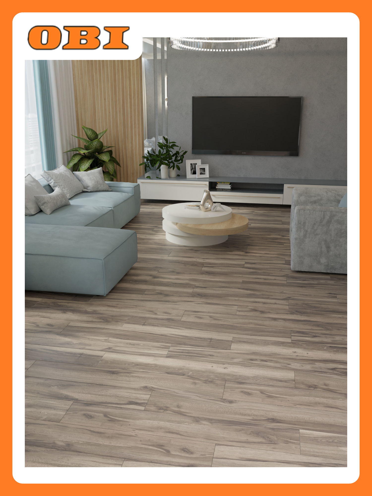 Ламинат EGGER HOME Дуб Крейдл серый 33 класс 8 мм 1994 кв. м