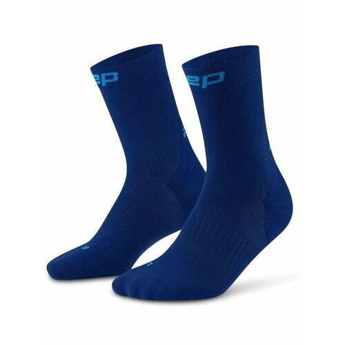 фото Носки cep core run socks, mid cut, 5.0, размер iii, синий