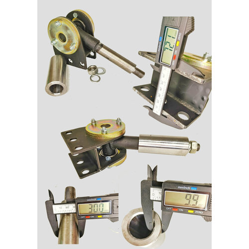 Сцепка телеги мотоблока на подшипниках с внутренним кронштейном для прицепа, адаптера h71