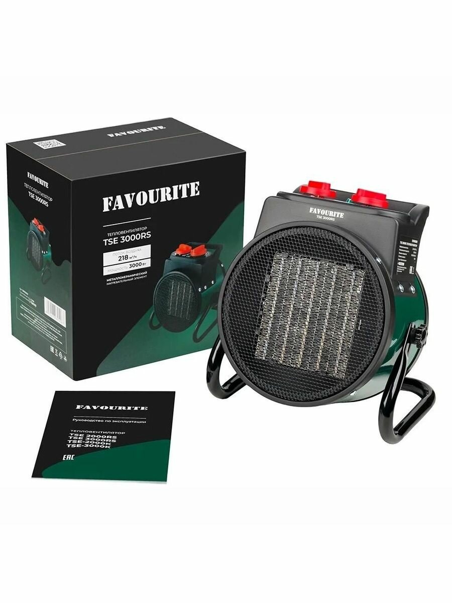 Тепловентилятор круглый FAVOURITE TSE 3000RS. Пушка тепловая керамическая 3 кВт