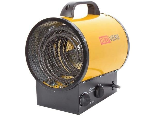 Тепловая пушка электрическая RedVerg RD-EHR5A/380 5000Вт желтый/черный