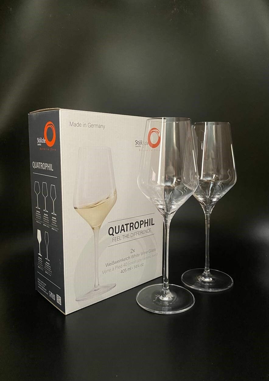 Два бокала Stolzle Quatrophil White Wine для вина, 405 мл