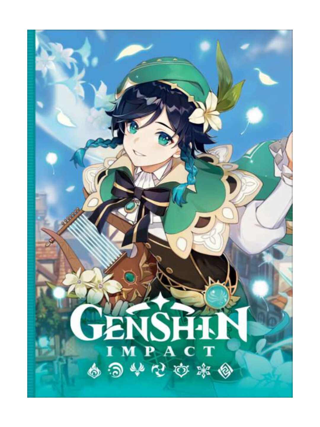 Genshin Impact ежедневник на каждый день с наклейками, зеленый