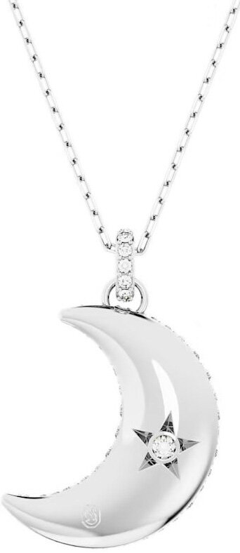 Колье SWAROVSKI, кристаллы Swarovski, длина 47 см, серебряный, бесцветный — фото 1