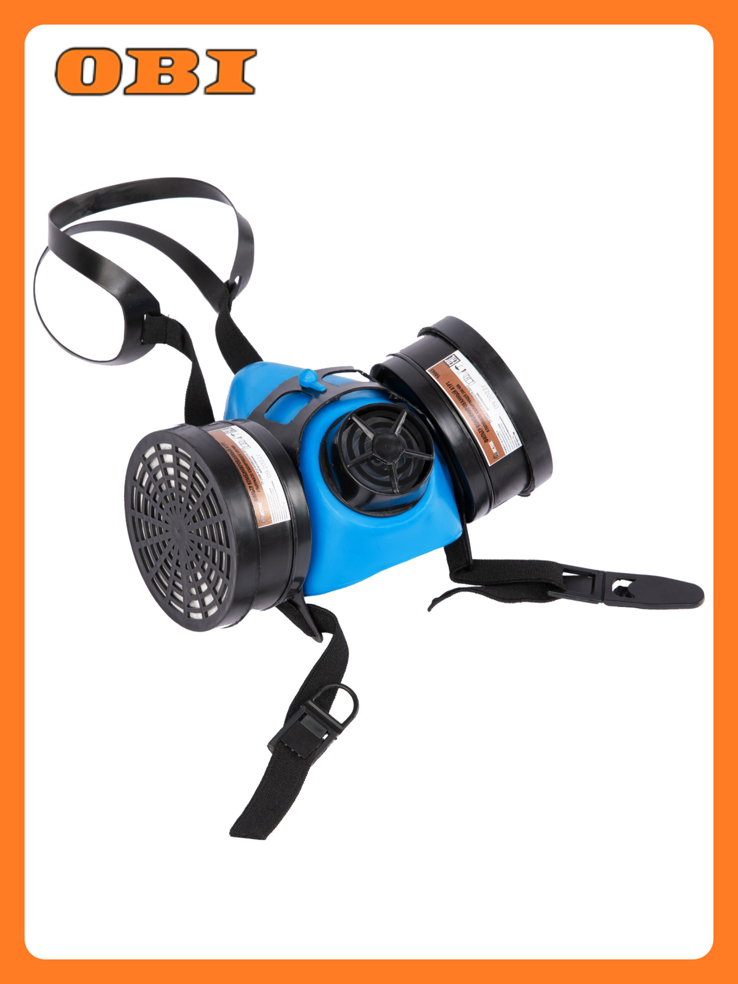 Полумаска исток 300 400  изолирующая  многоразовая  сменные фильтры  FFP1  синяя