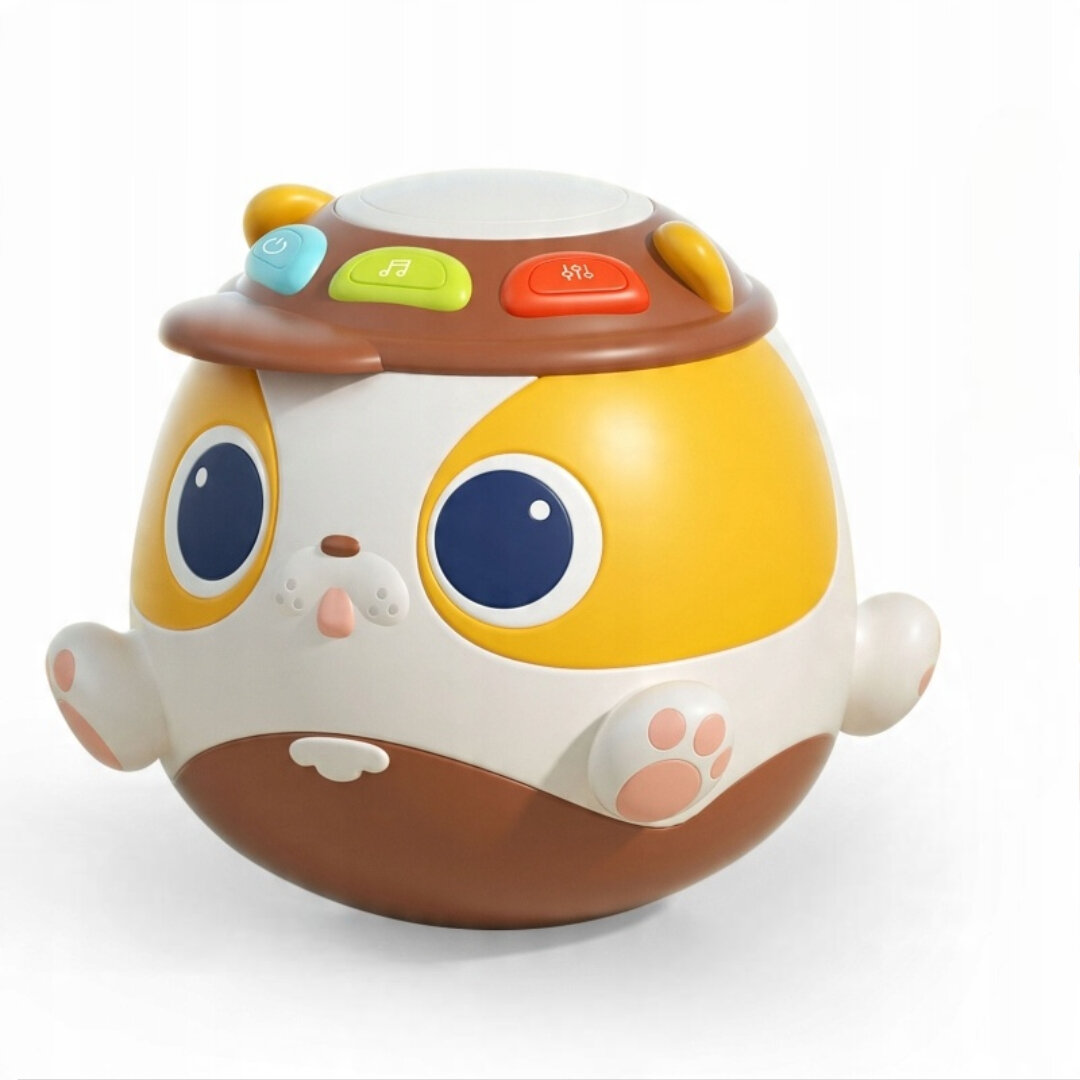 Неваляшка развивающая музыкальная для малышей HUANGER Acousto-Optic Puppy Tumbler для детей от 18 месяцев