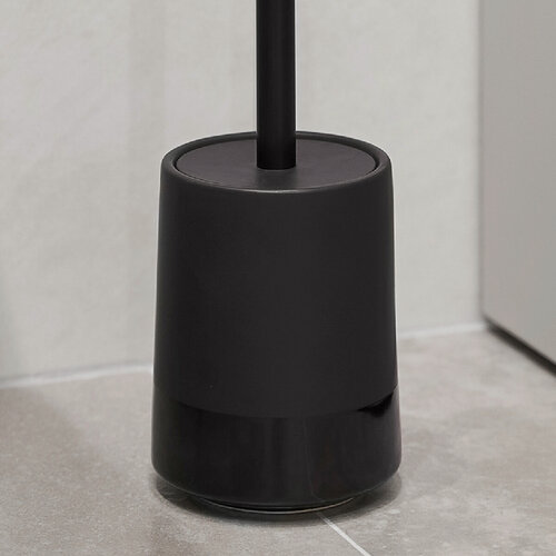 Изображение товара Ершик для унитаза напольный с подставкой, керамический Magma черный