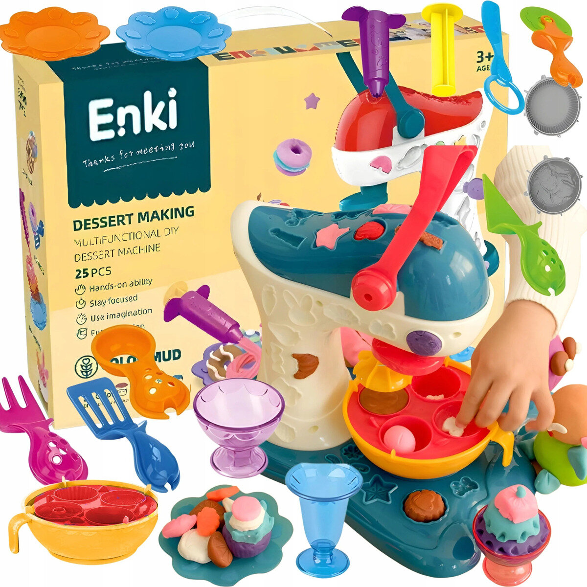 Игровой набор Enki Cake & Dessert DIY, для развития моторики, 3-7 лет, не токсичный — фото 1
