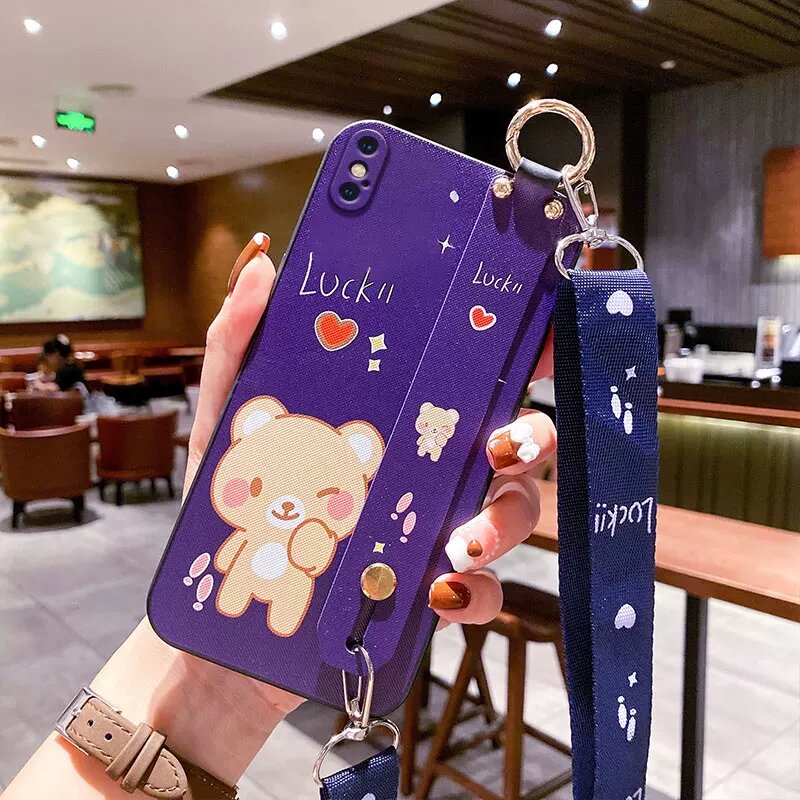 Силиконовый чехол для iPhone XS Max с рисунком Счастливого Медведя для 6,5-дюймового дисплея, защита от падений, тонкая