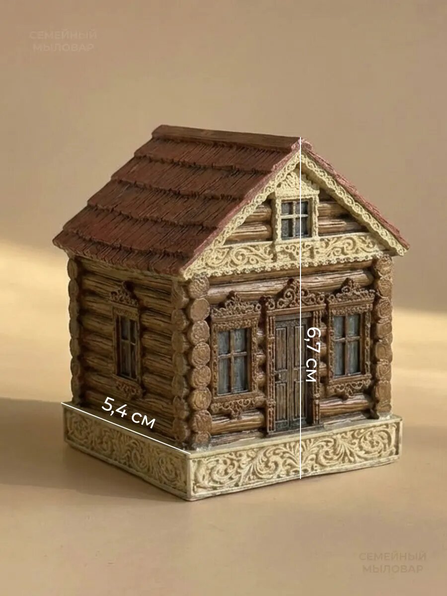 Силиконовый молд для гипса / дом из бруса — фото 1