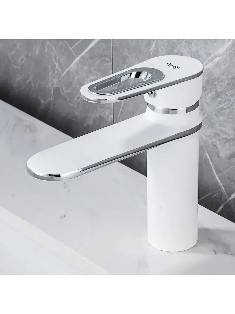 Смеситель для раковины (умывальника), цвет белый