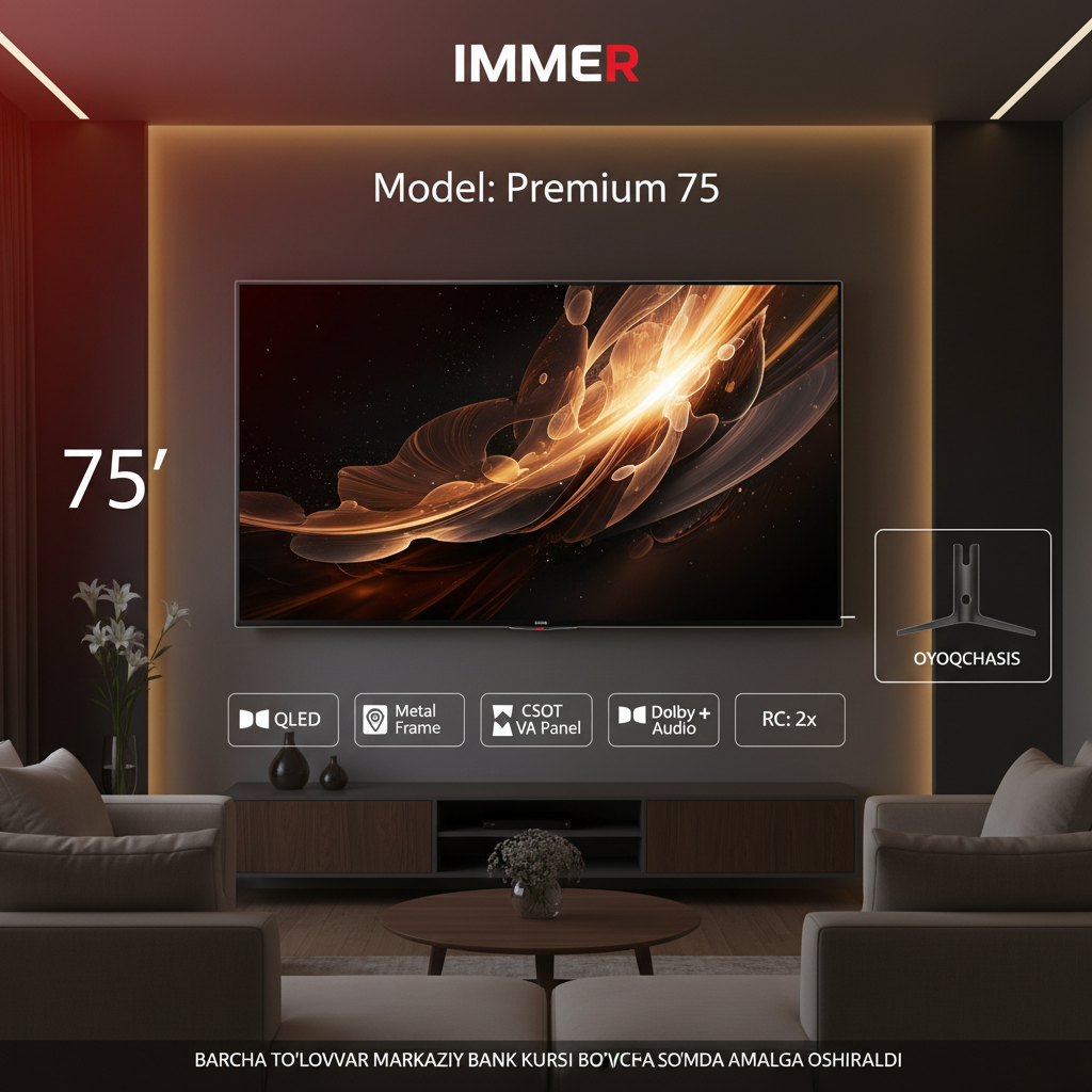 Телевизор IMMER PREMIUM 75 QLED 4K Google TV — фото 1