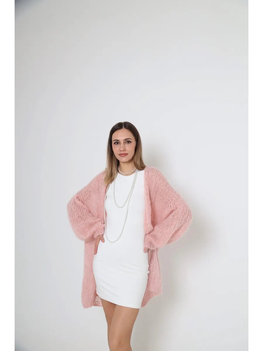 Кардиган The Sweetest Sweaters, размер ONE SIZE, розовый — фото 1