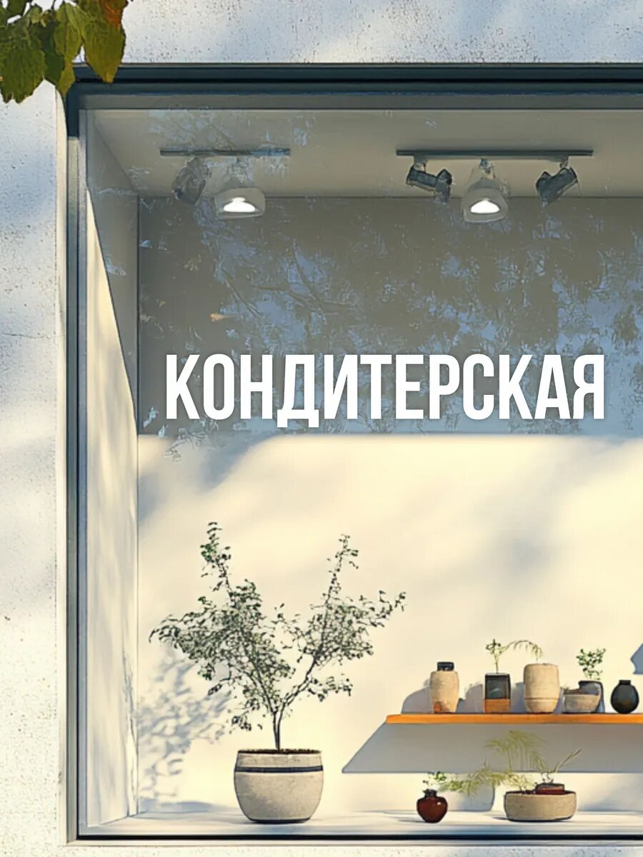 Наклейка кондитерская на окно — фото 1