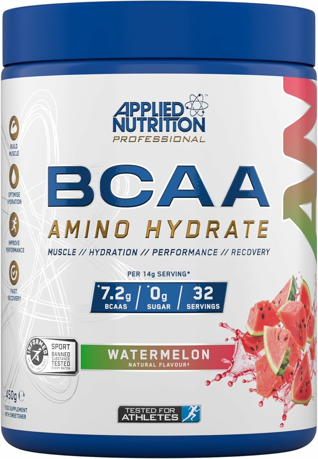 Applied Nutrition BCAA Amino Hydrate Watermelon, 450 г, 32 порции — фото 1