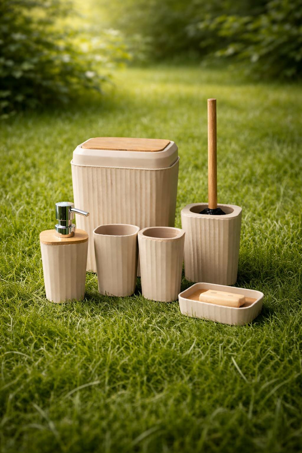 Набор аксессуаров для ванной комнаты Современный набор аксессуаров для ванны