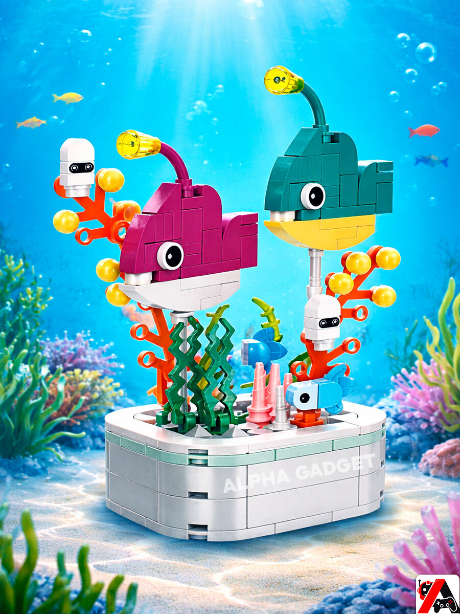 Конструктор рыбки 180 деталей — набор для девочки