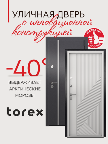 Изображение товара Дверь входная металлическая Torex Нордэн ЛТ 950* 2050, левая, с терморазрывом