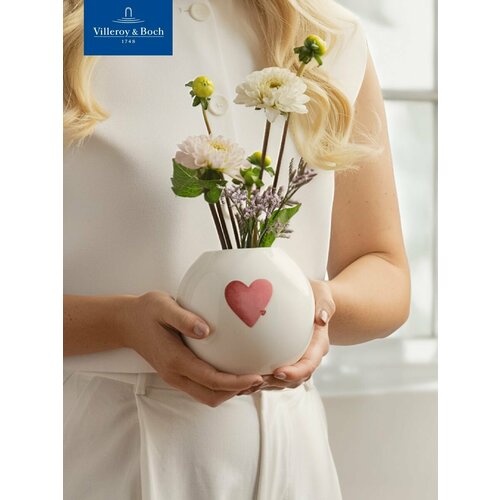 фото Ваза для цветов интерьерная 11,5 см, посылаю любовь, with love, like. by villeroy & boch, премиум-фарфор