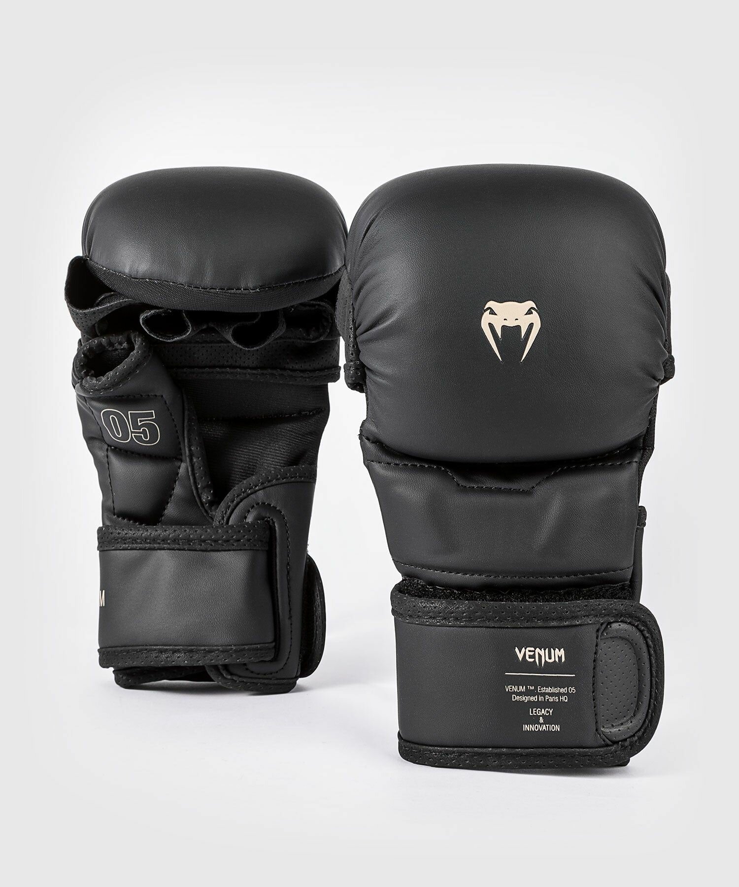 Перчатки ММА Venum Impact Evo Black/Beige (L/XL)