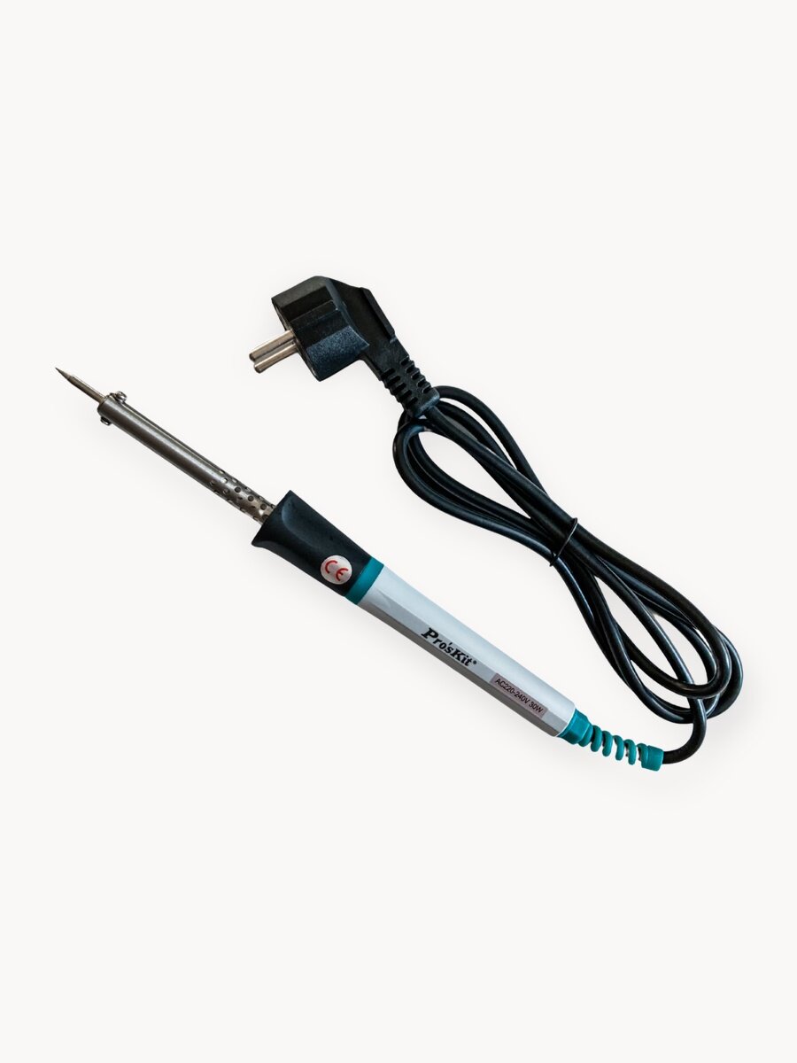 Паяльник Pro'sKit 8PK-S120NB-30, термостабильный, нихромовый нагреватель, 30Вт, 440°C, серо-зелёный