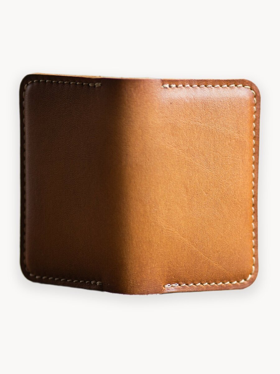 Визитница SAFFA, фактура гладкая, орех