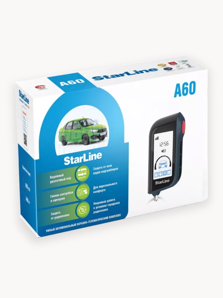 Автосигнализация StarLine A60 BT GSM ECO (Управление со смартфона, брелок, метка)