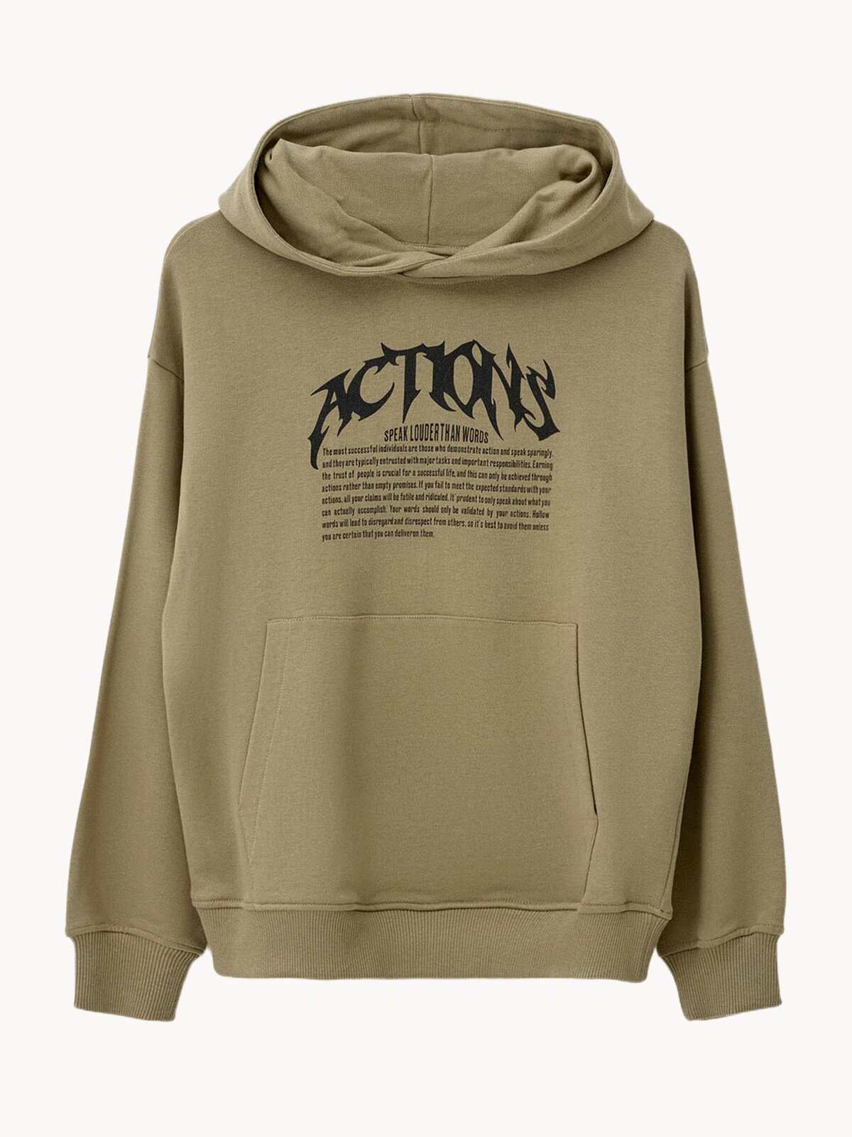 Худи Sela, размер 122, хаки/оливковый