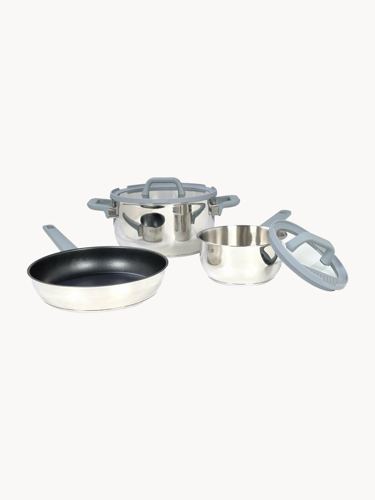 Набор посуды Oursson "Oursson" CS6405S/GR, нержавеющая сталь, антипригарное покрытие
