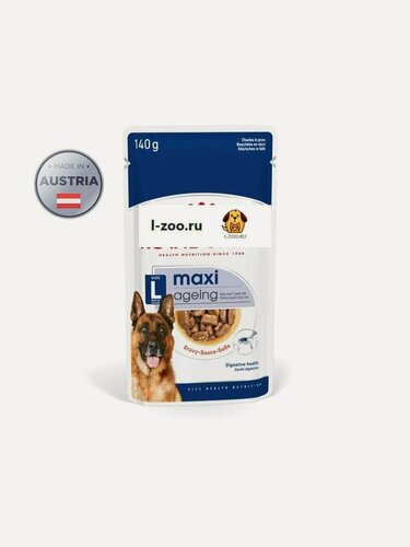 Изображение товара MAXI AGEING Полнорационный корм для стареющих собак крупных размеров в возрасте 5 лет и старше.140гр х10шт