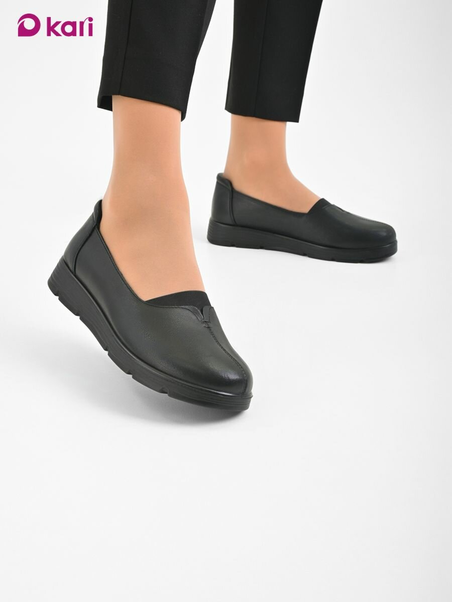 Слипоны kari, размер 39, черный