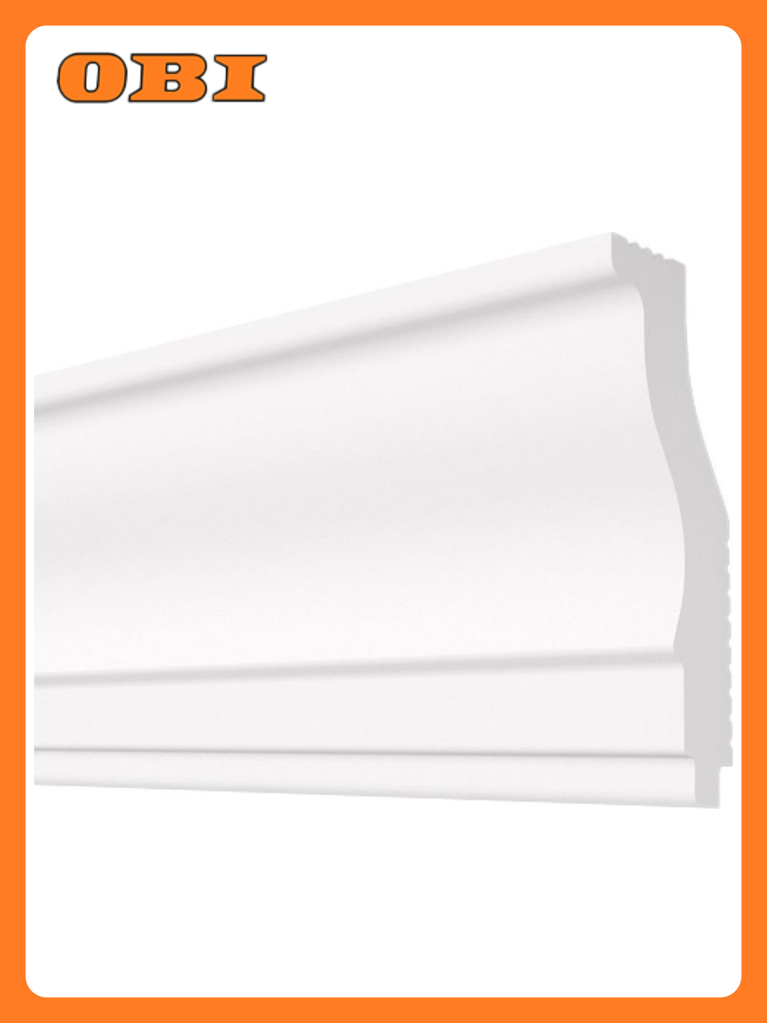 Плинтус потолочный плинтэкс O 25/65 белый 25x65 мм