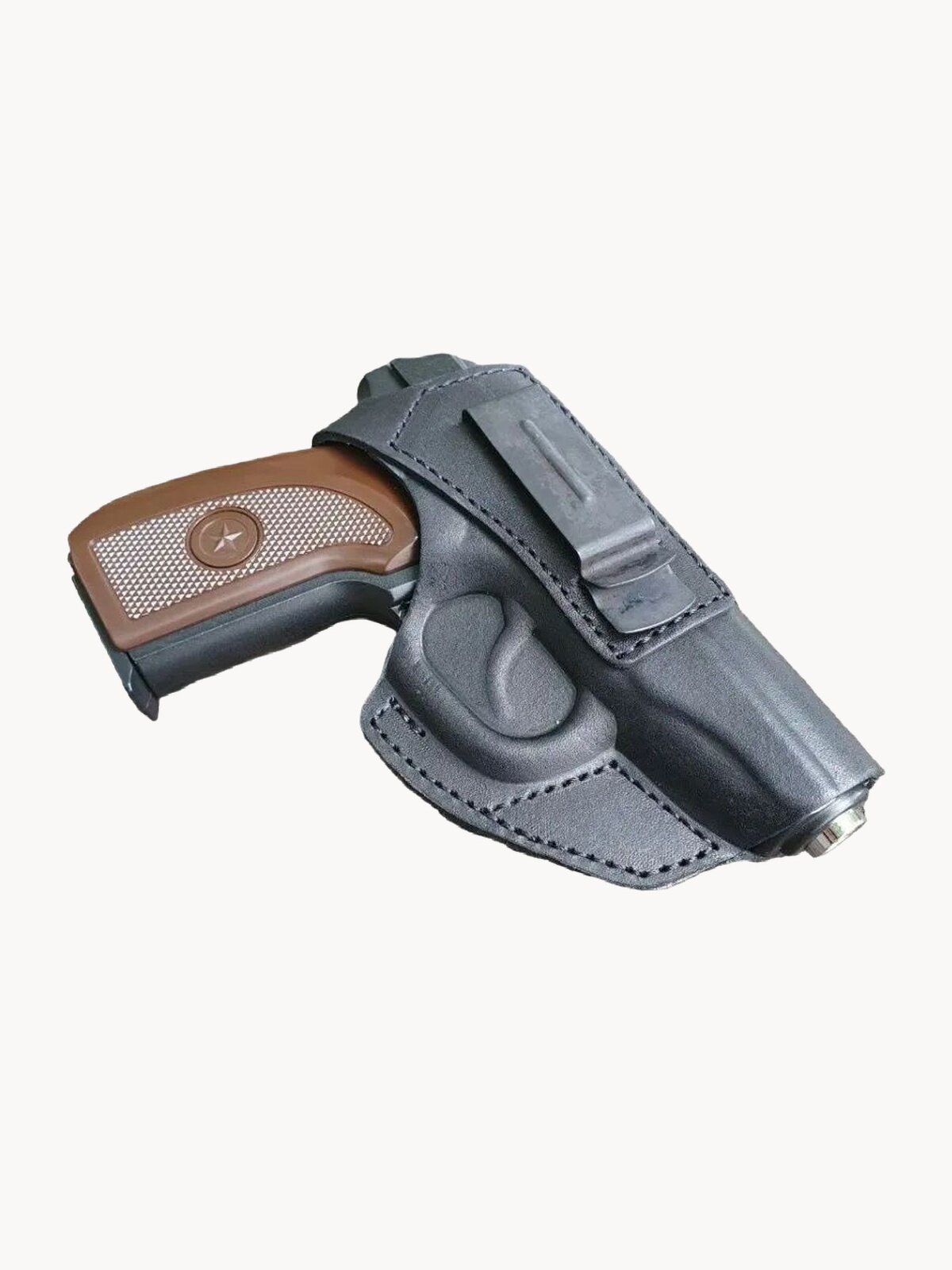 Кобура для поясная оперативная со скобой - клипсой для скрытого ношения, формованная наруральная кожа