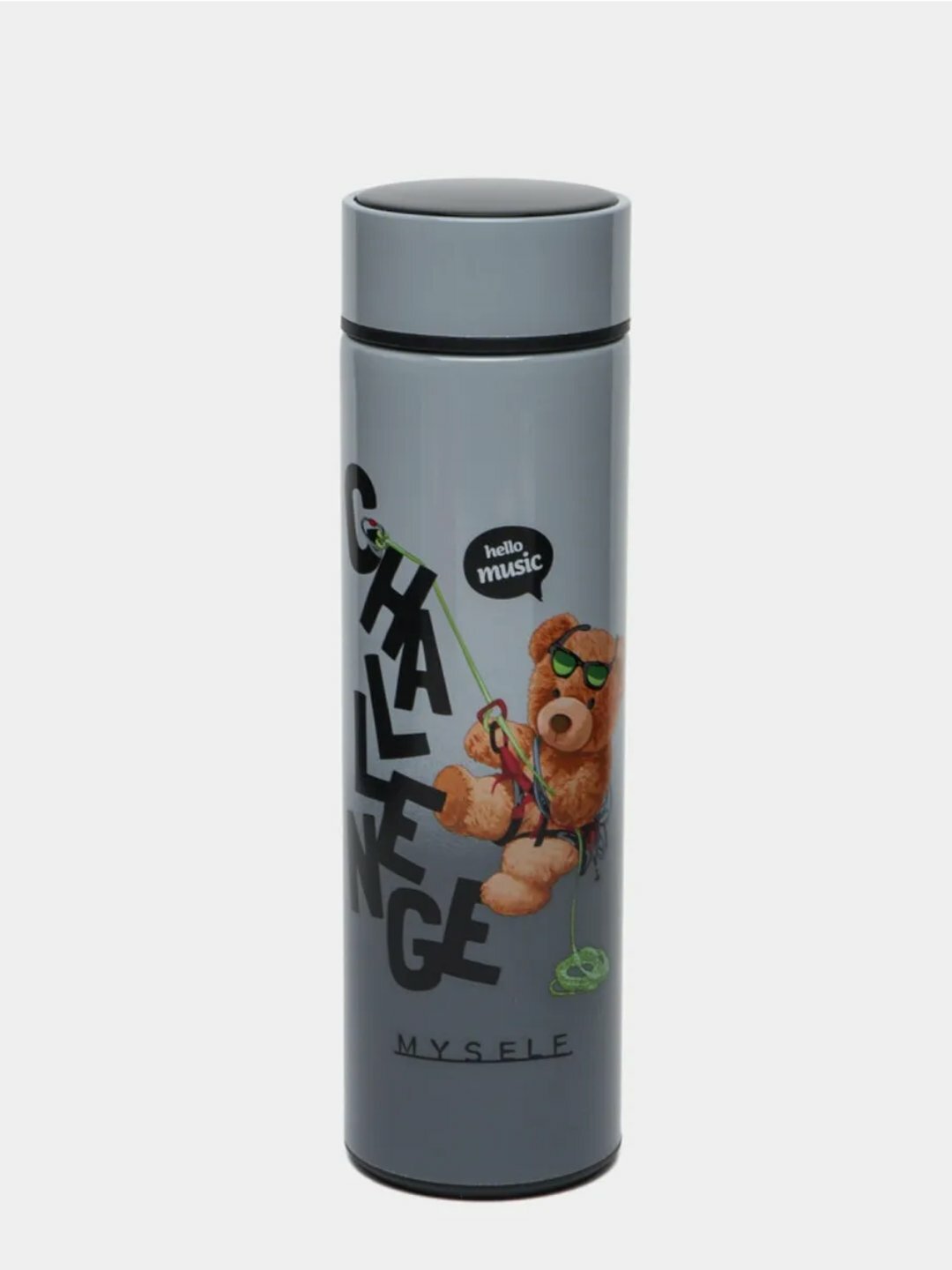 Термос с датчиком температуры, кружкой-индикатором, 500 мл с рисунками — фото 1