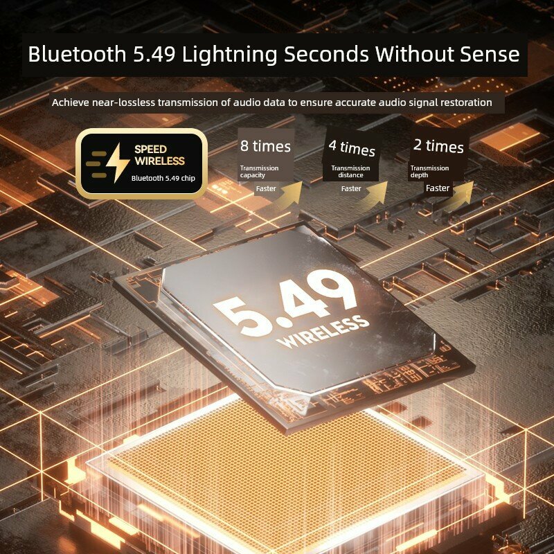 Беспроводные наушники Bluetooth для Redmi Note 15/Note 15 Pro, цвет светло-бежевый, чип 5.4 с двойным ядром, 360° звук,