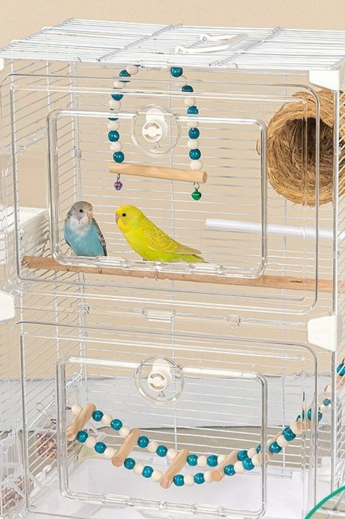Клетка для птиц и домашних животных двухярусная 40*28*63 см — фото 1