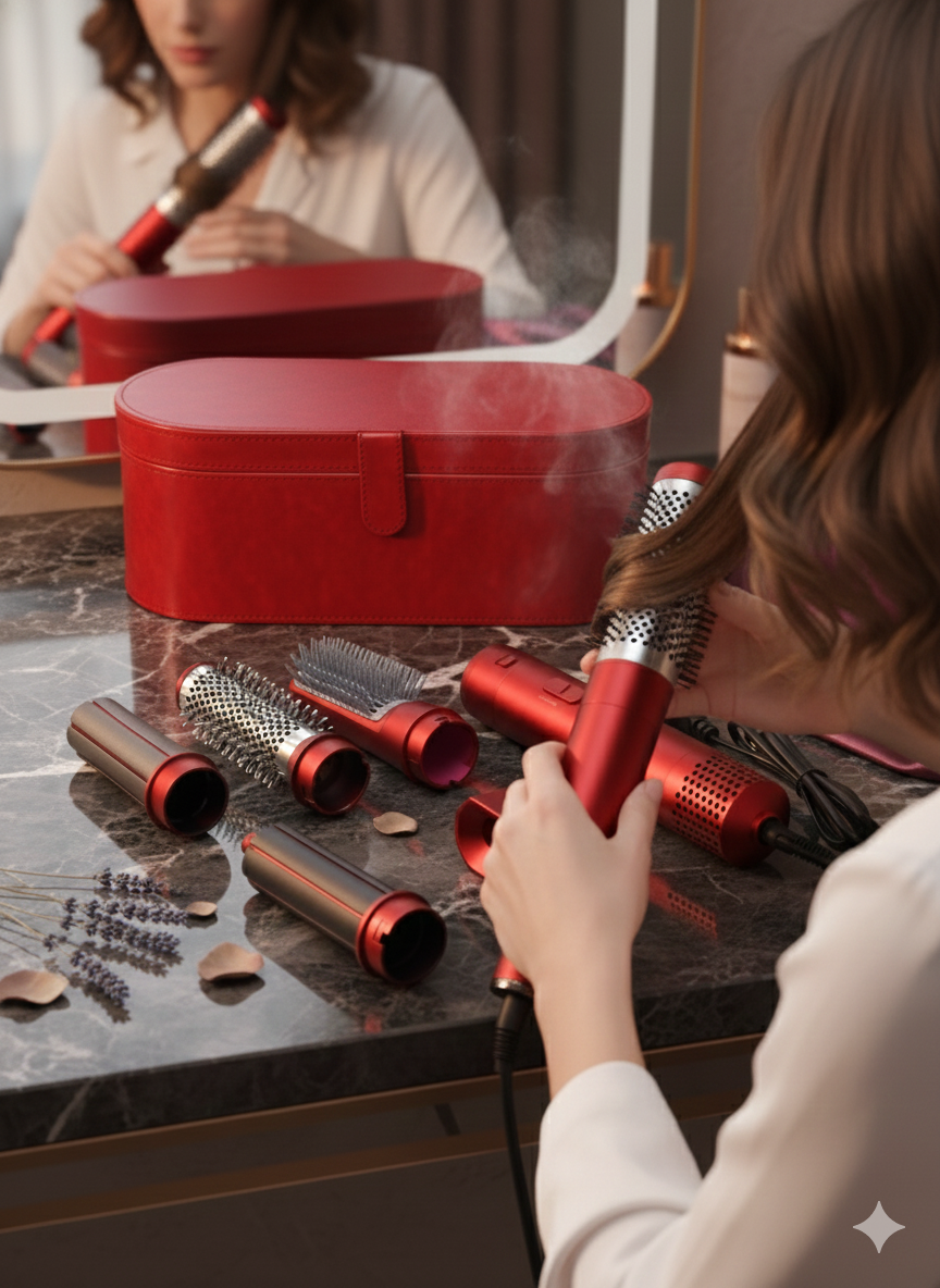 Фен для волос, фен-стайлер для укладки и завивки волос, 5 в 1, Dayson, подарочный кейс