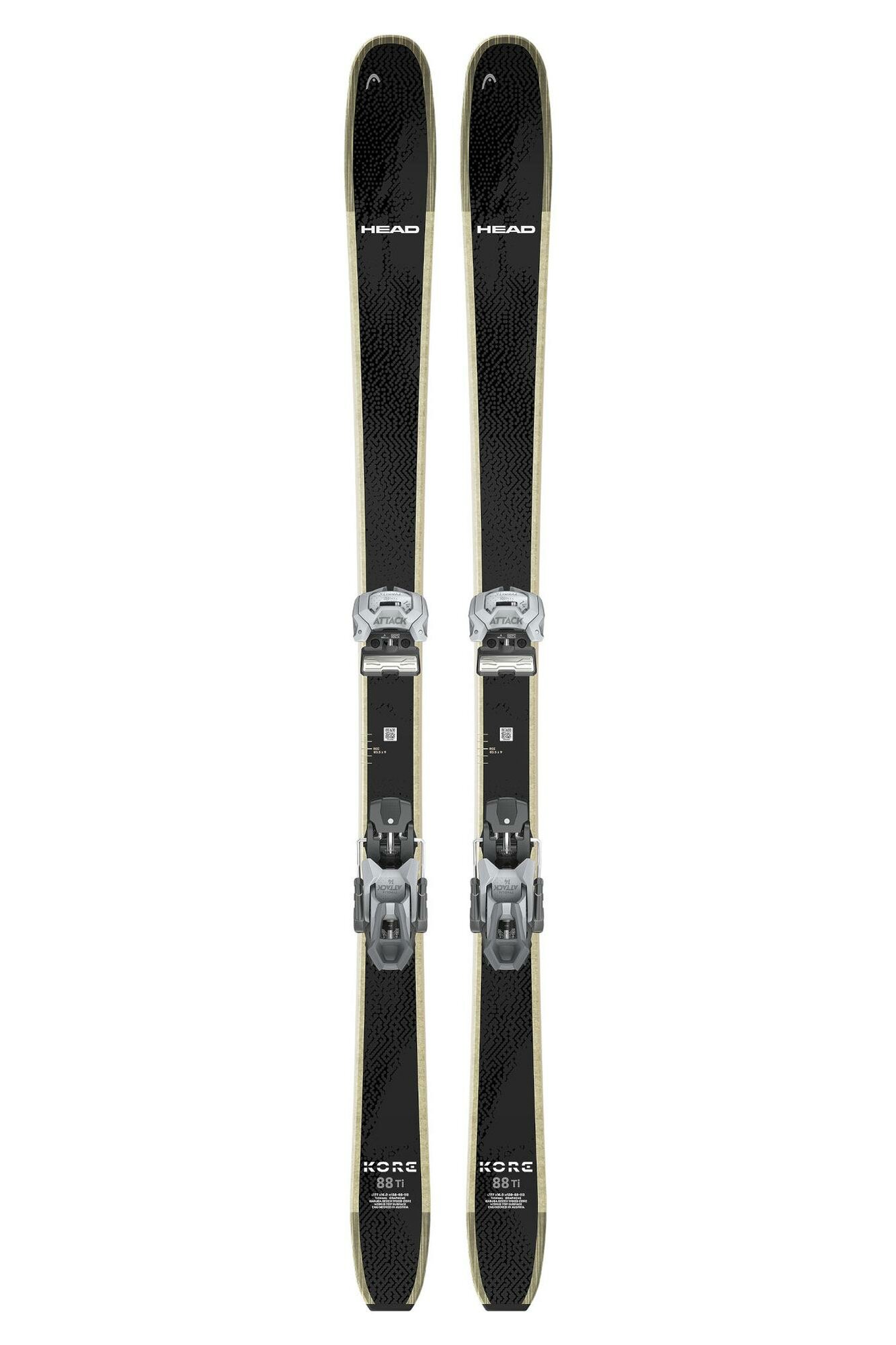 Горные лыжи с креплениями HEAD Kore 88 Ti+Attack 14 GW Brake 95 [A] Black/Grey (см:177)