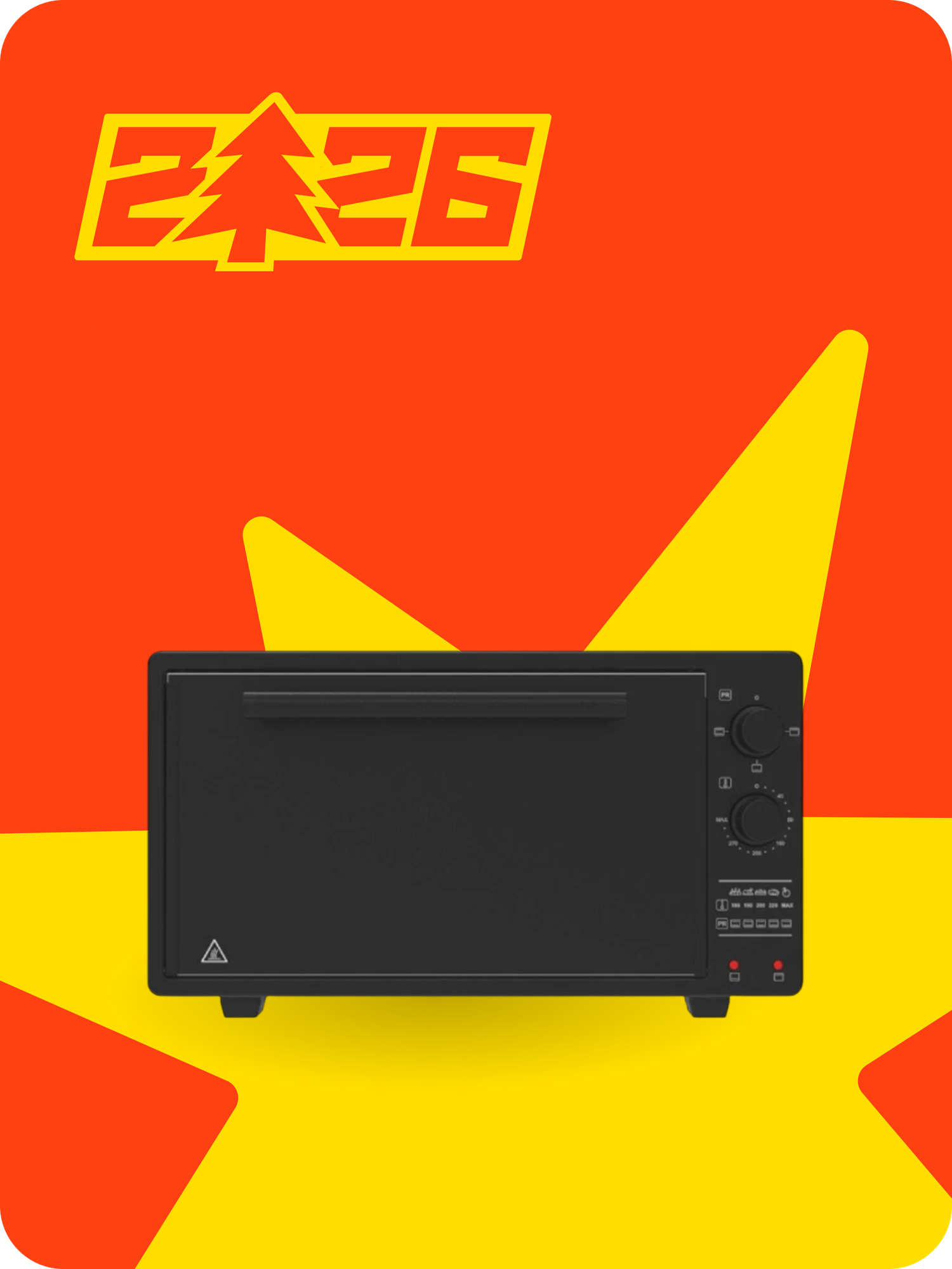 Мини-печь Vesta Eco SHAGREN 36, черный, лайм, верхний и нижний нагрев, 36л